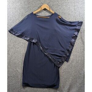 SCARLETT  Dress Womans Navy Overlay Design Embellished Sequence Detail Size 6